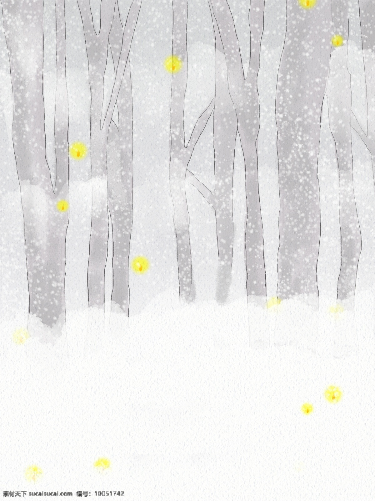 简约 大雪 节气 树林 雪地 背景 冬季 背景图 创意 下雪 广告背景 背景设计 通用背景 psd背景 背景展板 特邀背景