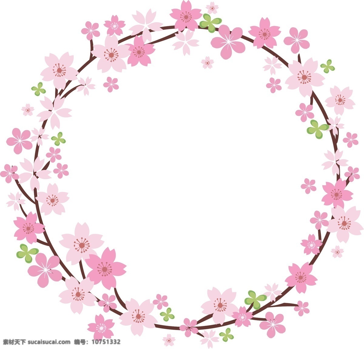 剪纸 文化 樱花 花环 剪纸文化 樱花图案 设计文稿 电脑绘图 艺术欣赏 樱花花环 花