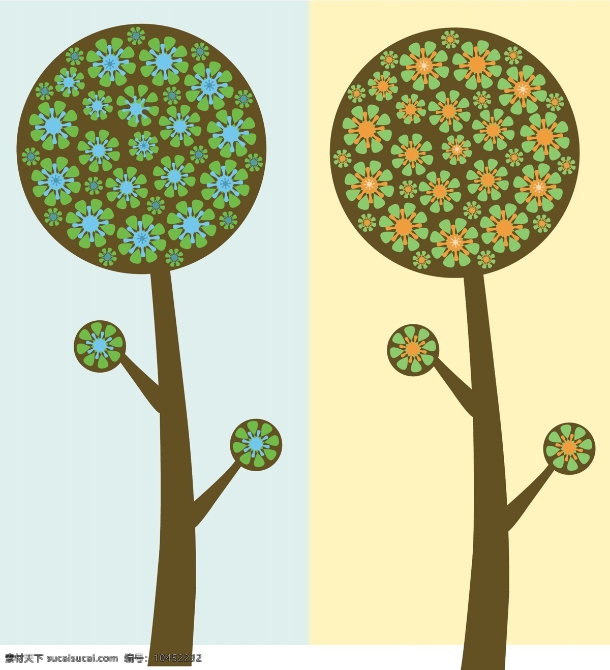 矢量化的树 媒介生物学 矢量 植物 花 树 treevector 向量 白色