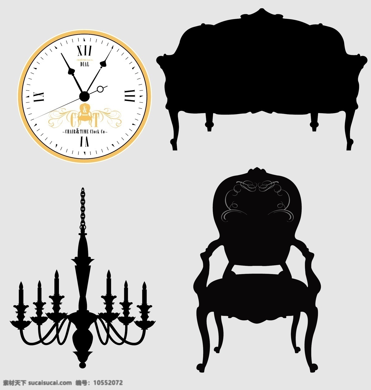古董 家具 时钟 矢量 图形 web 创意 吊灯 高分辨率 剪影 接口 免费 病 媒 生物 时尚 独特的 原始的 高质量 质量 新鲜的 设计新的 ui元素 hd 元素 详细的 沙发 扶手椅 安妮女王 载体 矢量图