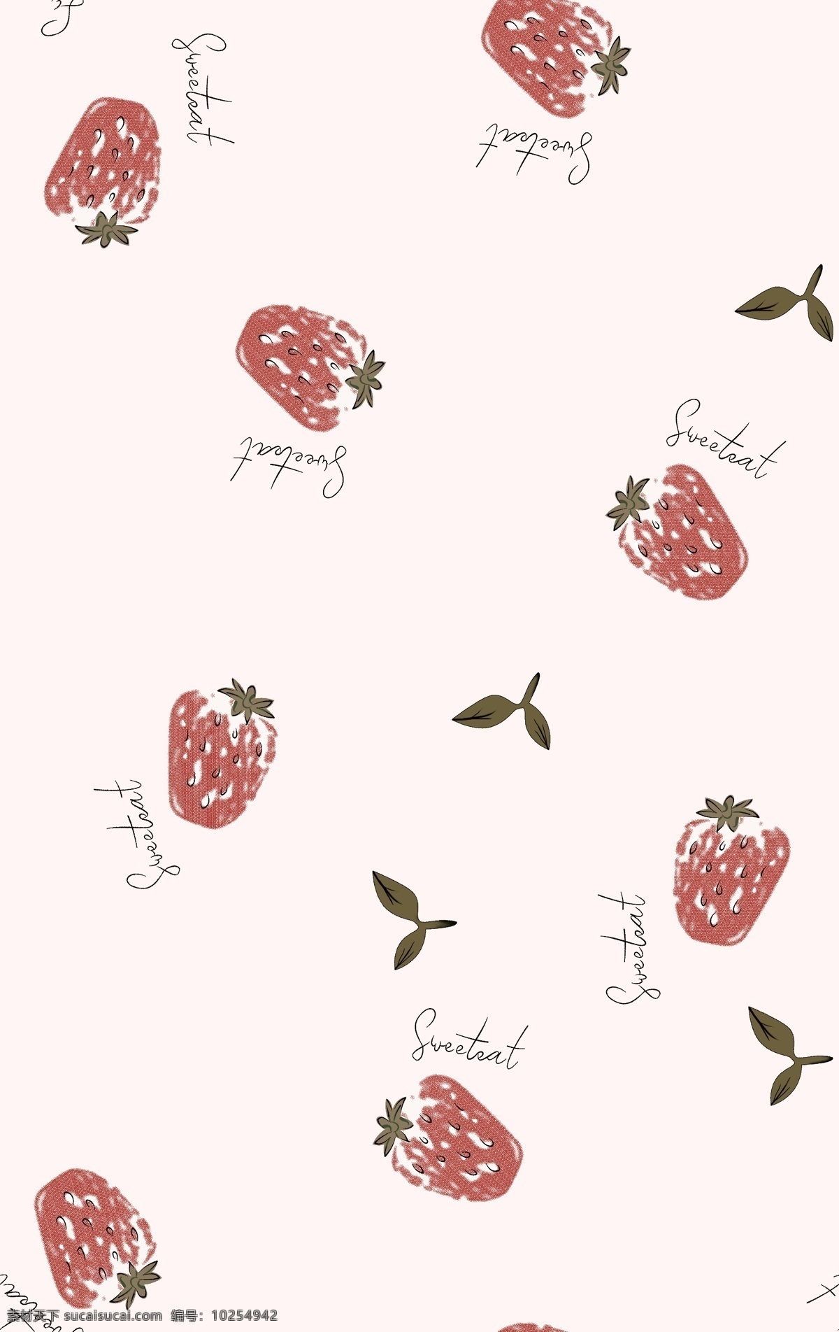草莓图片 潮牌 大牌 草莓 睡衣 女装 叶子 数码印花 小碎花