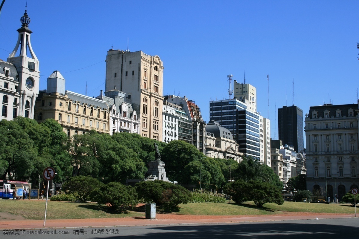 布宜诺斯艾利斯 街景 街道 马路 车辆 行人 绿化 沿街房屋 各年代建筑 蓝天 城市景观 阿根廷首都 都会城市 畅游世界北美 南美 拉美篇 国外旅游 旅游摄影