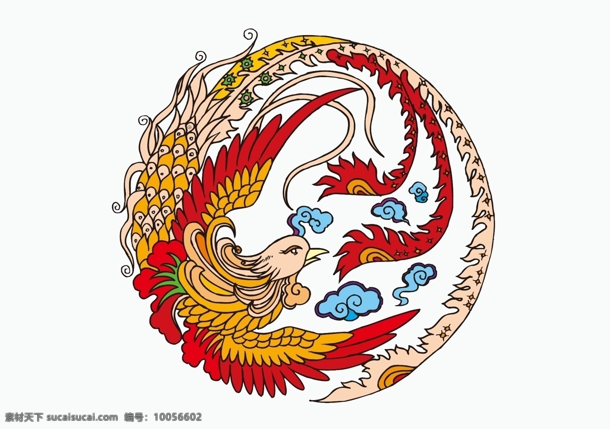 凤凰 祥云 古典花纹 唯美背景 古典背景 背景底纹 矢量 唯美插画 时尚插画 古典底纹 底纹背景 底纹边框