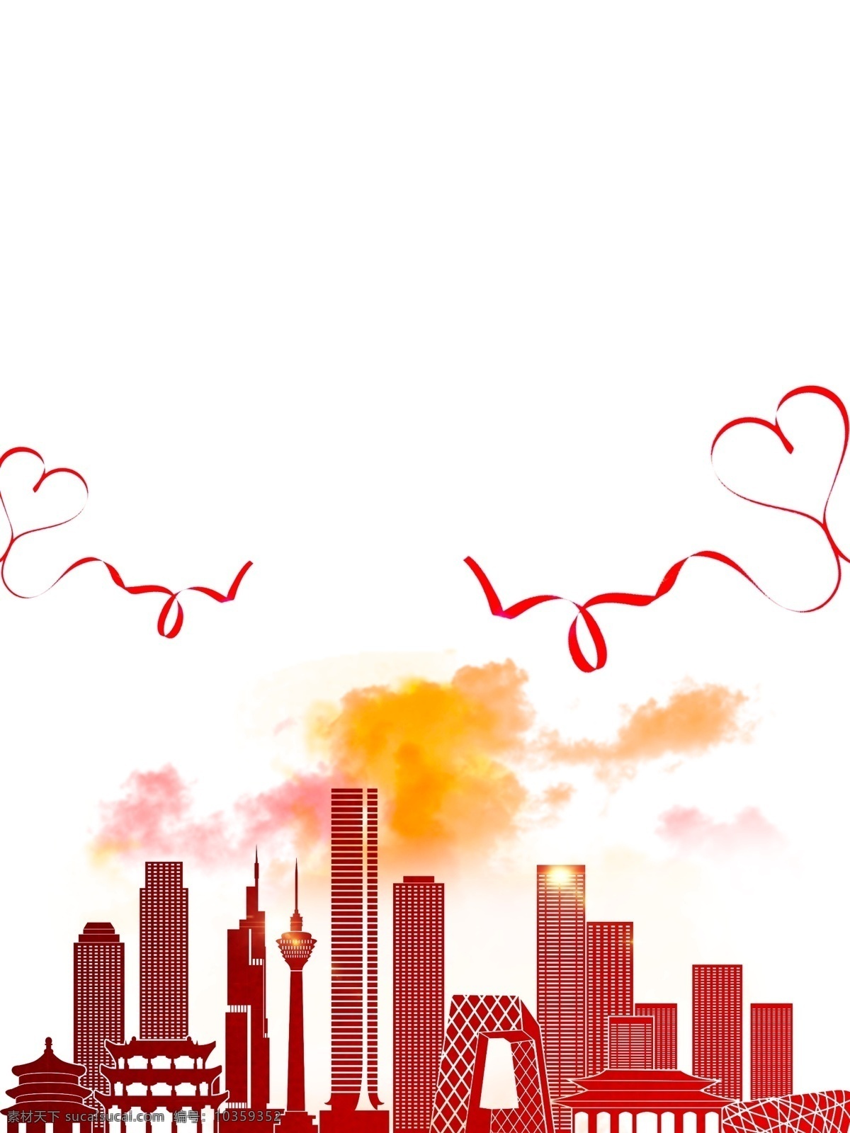 彩绘 中国 风 房地产 背景 房地产展板 丝带 白色 水墨展板手绘 展板 手绘