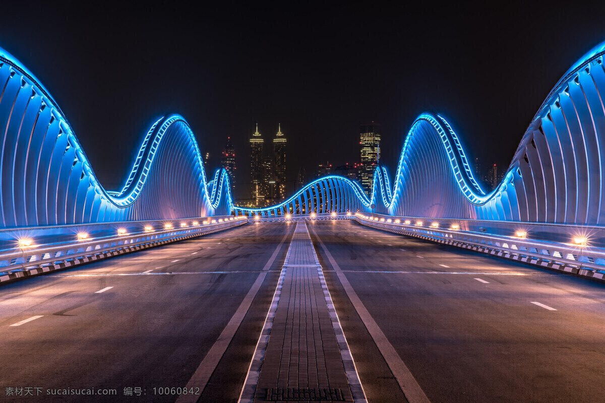 城市街灯 城市 街灯 夜景 大桥 灯光通明 旅游摄影 人文景观