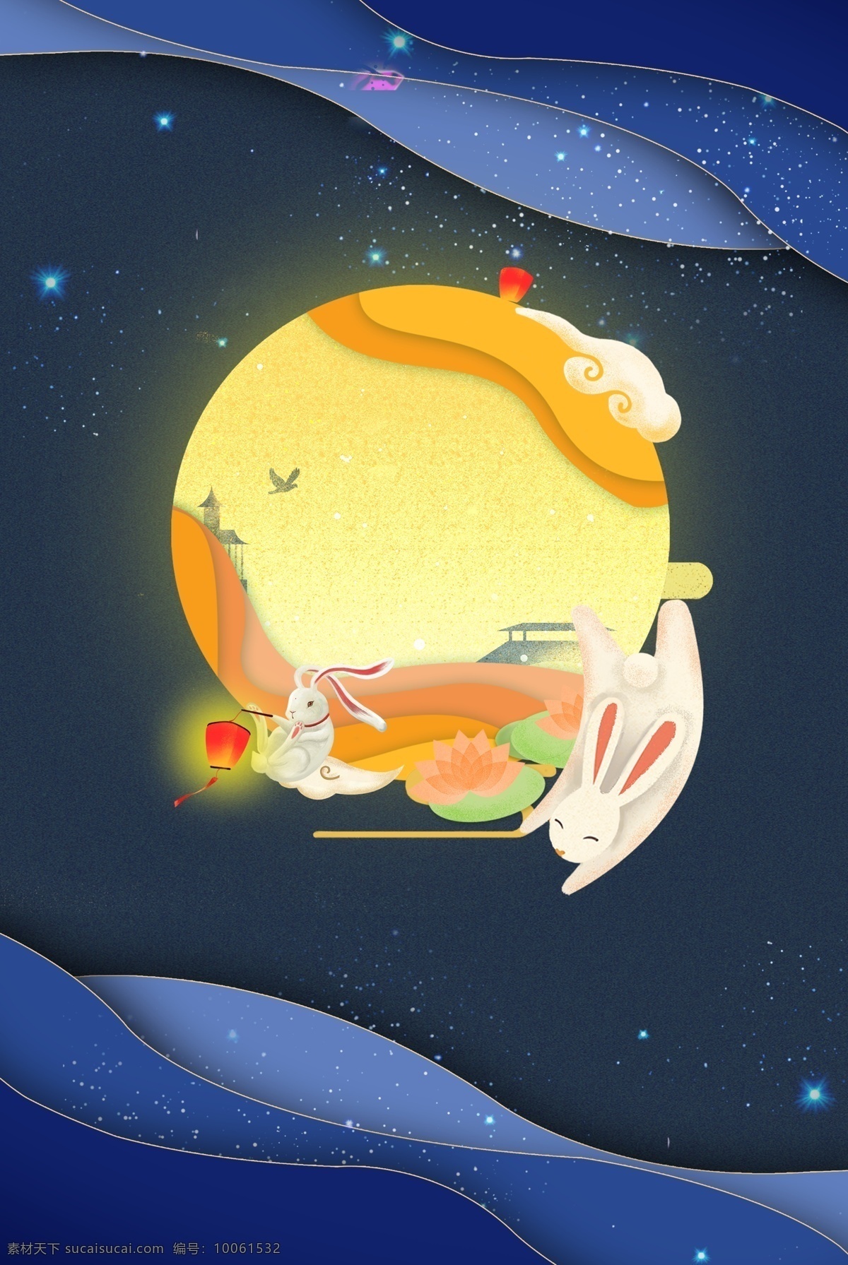 中秋 复古 中国 风 月亮 文艺 创意 背景 复古中国风 中国传统节日 神秘 夜晚 团圆 创意背景