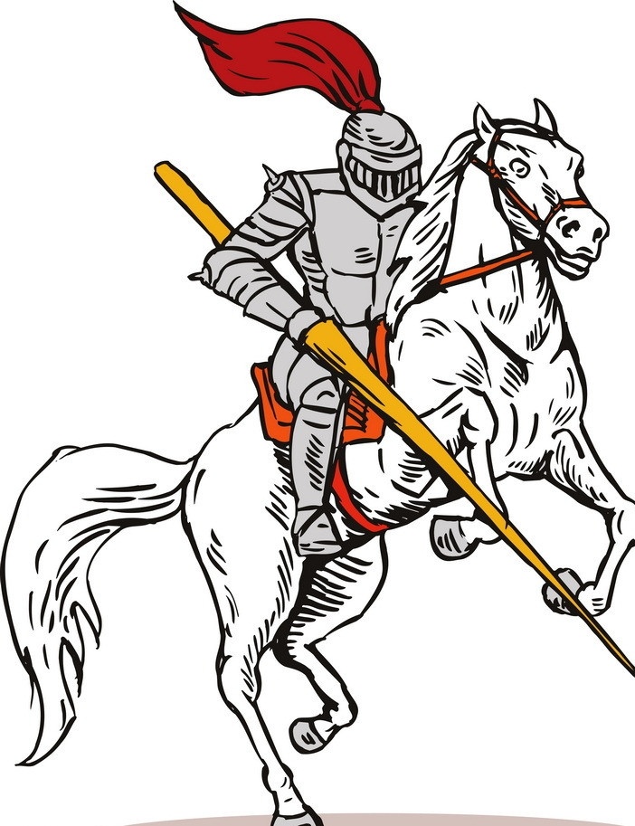 骑士 古代骑士 欧洲骑士 古骑士 古代 手绘 矢量 其他人物 矢量人物