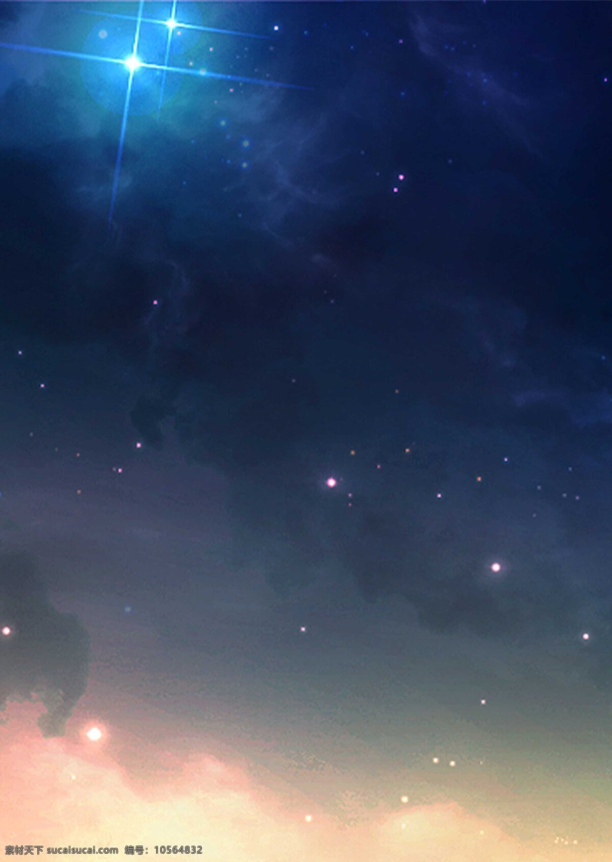 漫 画风 璀璨 星空 背景 星空背景 夜空背景 漫画风 背景图片