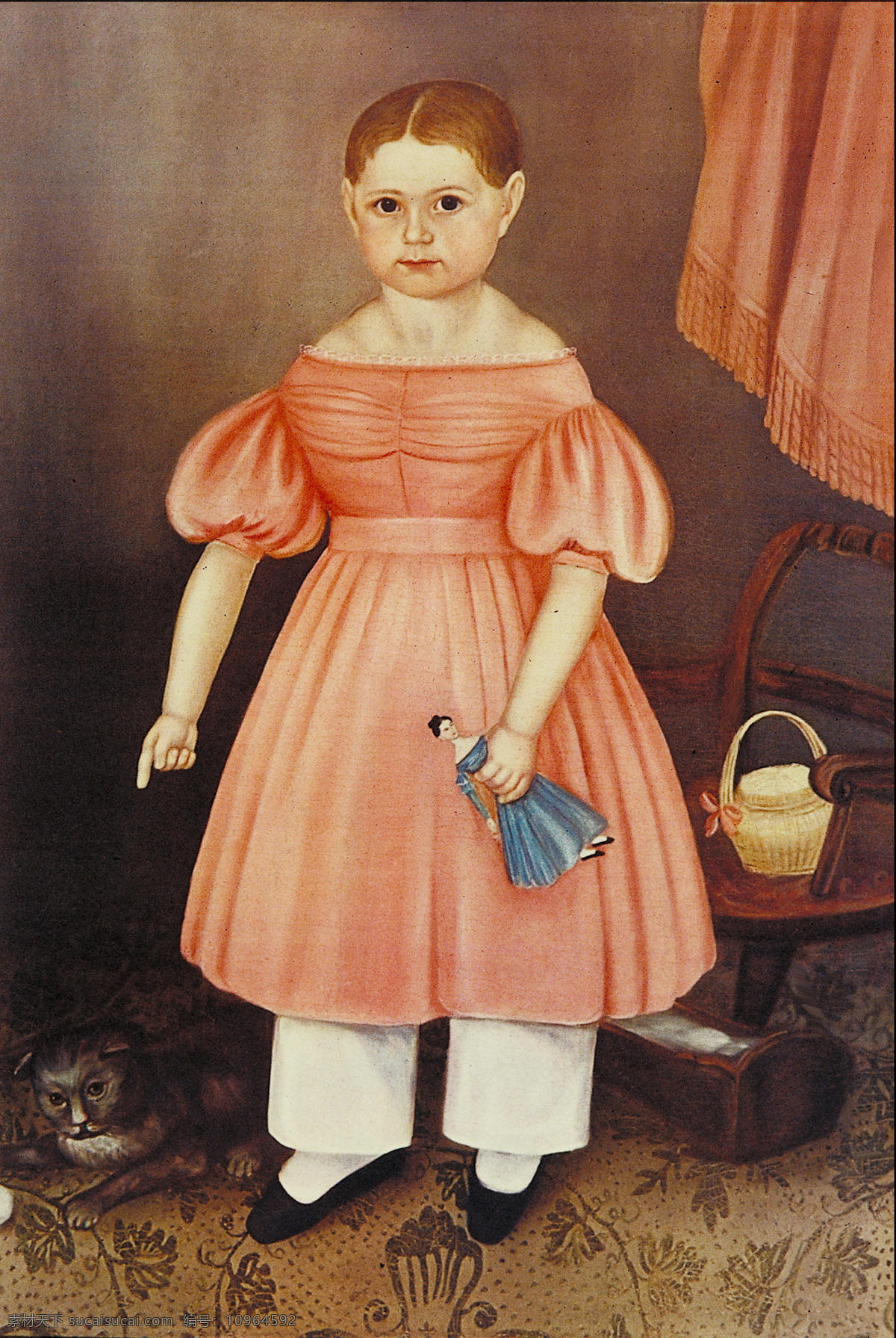 小女孩 油画 名画 艺术 绘画 文化艺术 艺术品 世界名画 书画文字