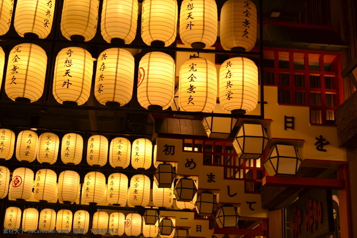 日式桩横 日式灯笼 日式吊灯 japanese style lantern 建筑园林 室内摄影