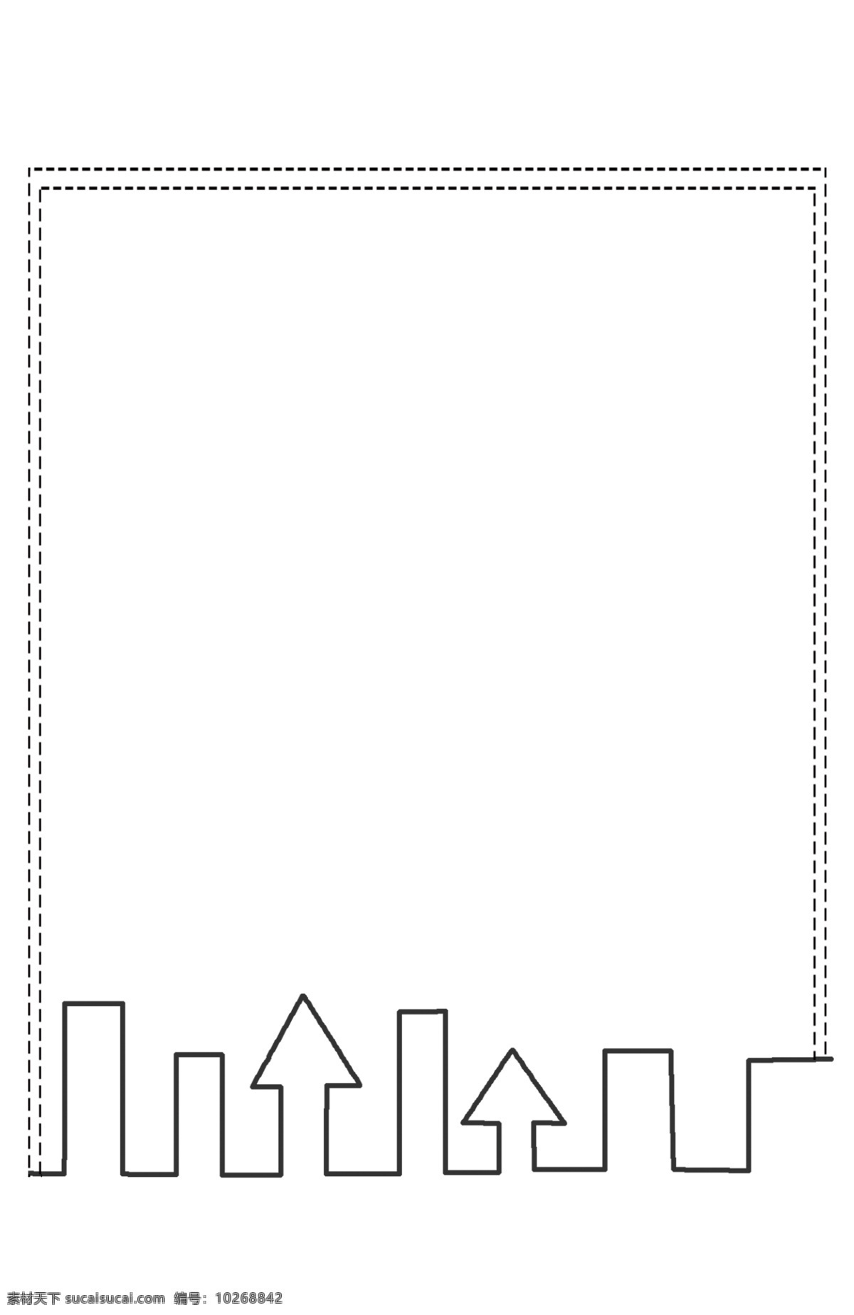 城市 剪影 简约 手绘 现代感 边框 城市剪影 简约手绘 规则边框 免扣png 透明背景 虚线边框 方形边框 线框图