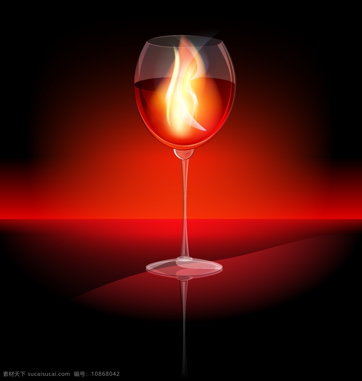 矢量 酒杯 火焰 背景 高脚杯 红酒 节庆 酒瓶 葡萄酒 矢量素材 香槟 矢量图 其他矢量图