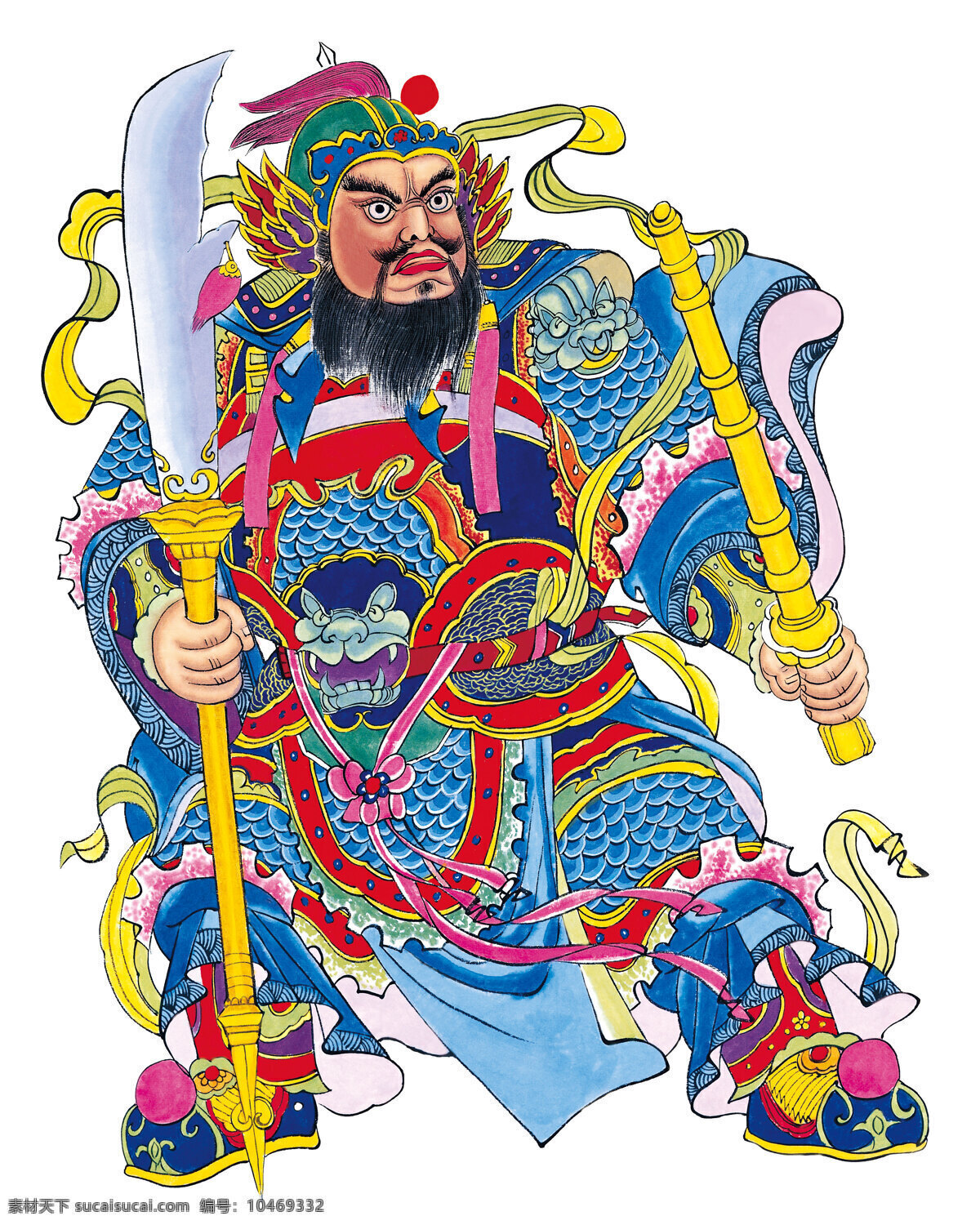 传统文化图片 设计图 文化艺术 中国 传统 门神 财神 高清 丹青 中国画 风