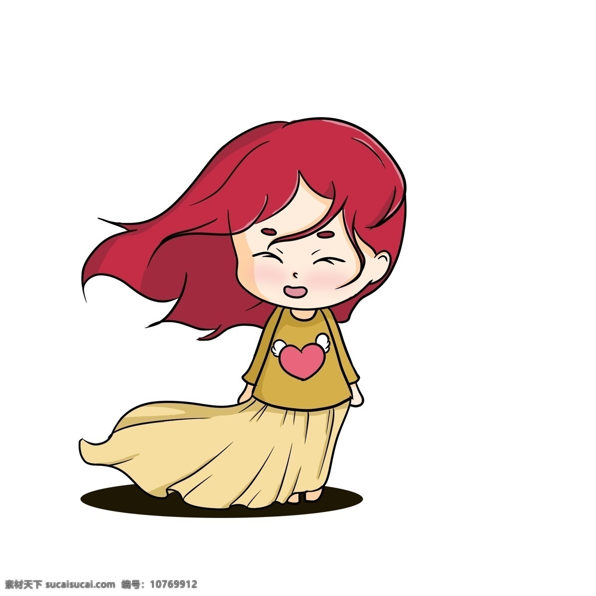 q 版 女生 元素 商用 卡通 可爱 人物 萌系