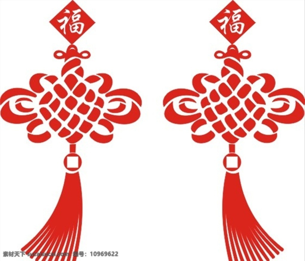 新年 中国结 福字 矢量图 新年素材 福字矢量图 中国红 传统元素 文化艺术 传统文化