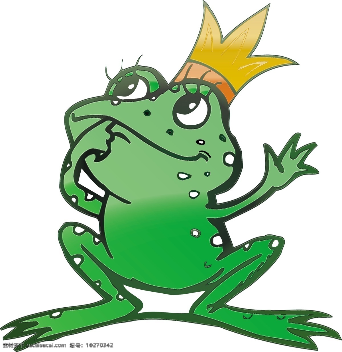 卡通 青蛙王子 向量 皇冠 可爱 矢量图 矢量人物