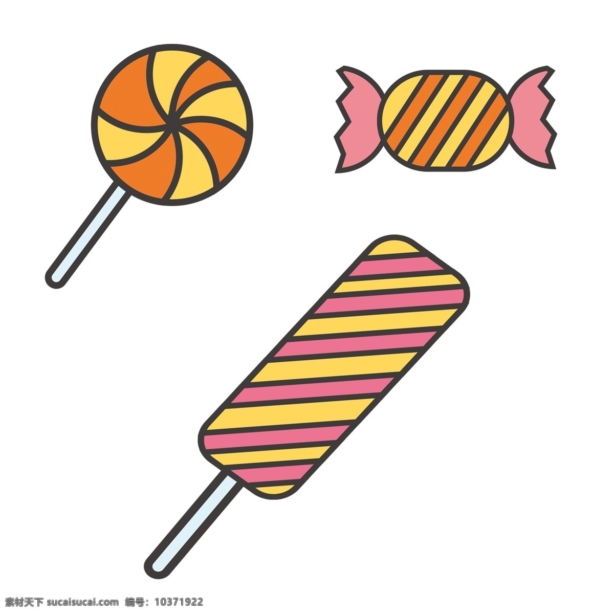 夏日 卡通 美味 糖果