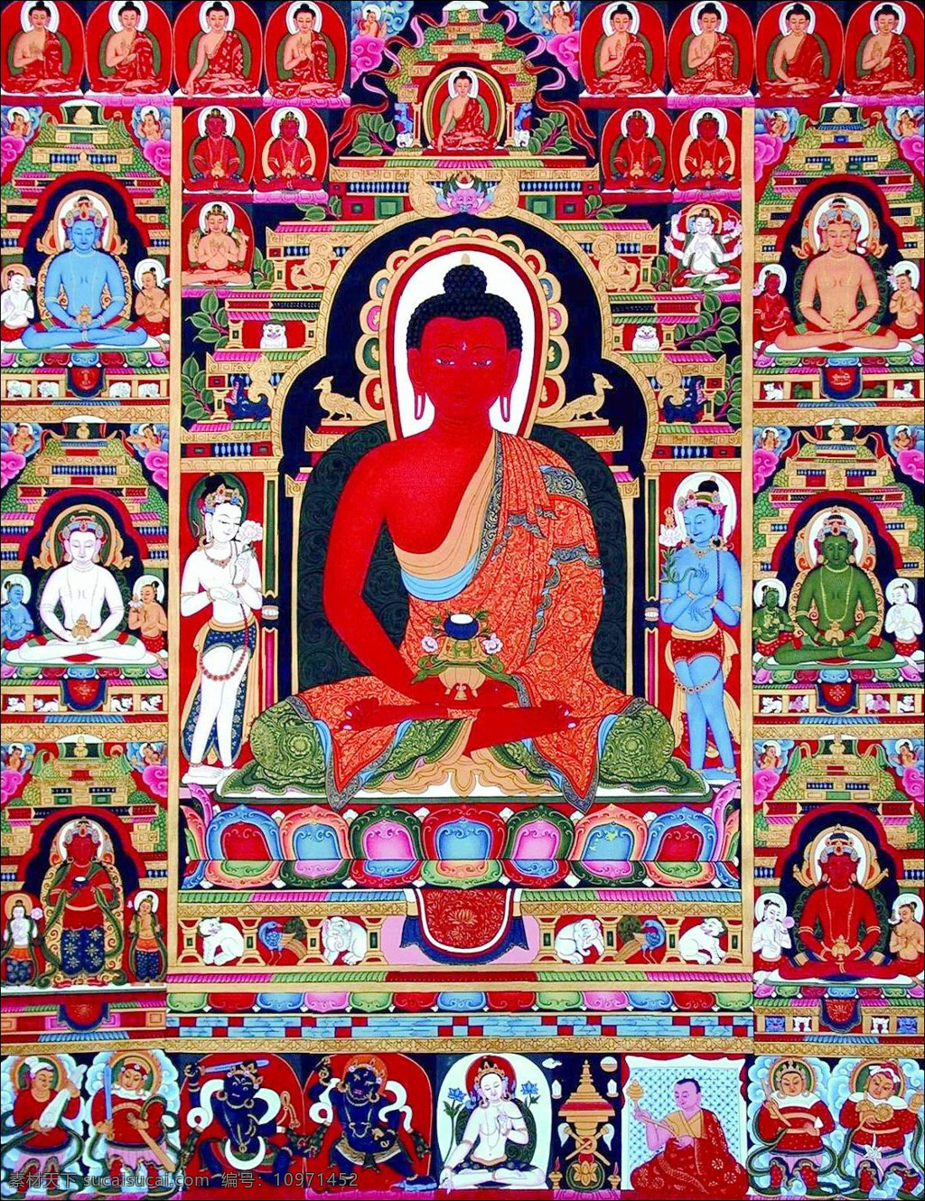 阿弥陀佛 西方极乐世界 唐卡 藏传佛教 宗教信仰 文化艺术
