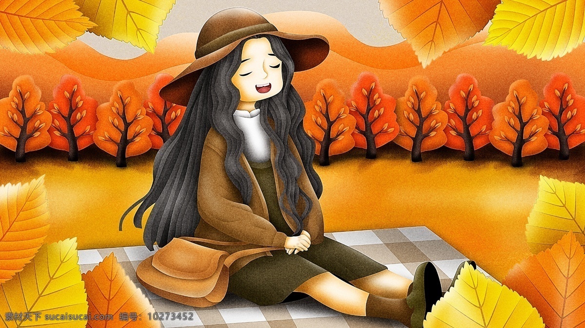 小 清新 秋天 你好 秋分 金秋 秋游 节气 原创 插画 小清新 秋季 小清新插画 秋天插画 秋季插画 秋分插画 秋游插画 金秋插画 节气插画 一叶知秋 一叶知秋插画 你好秋天 你好秋天插画