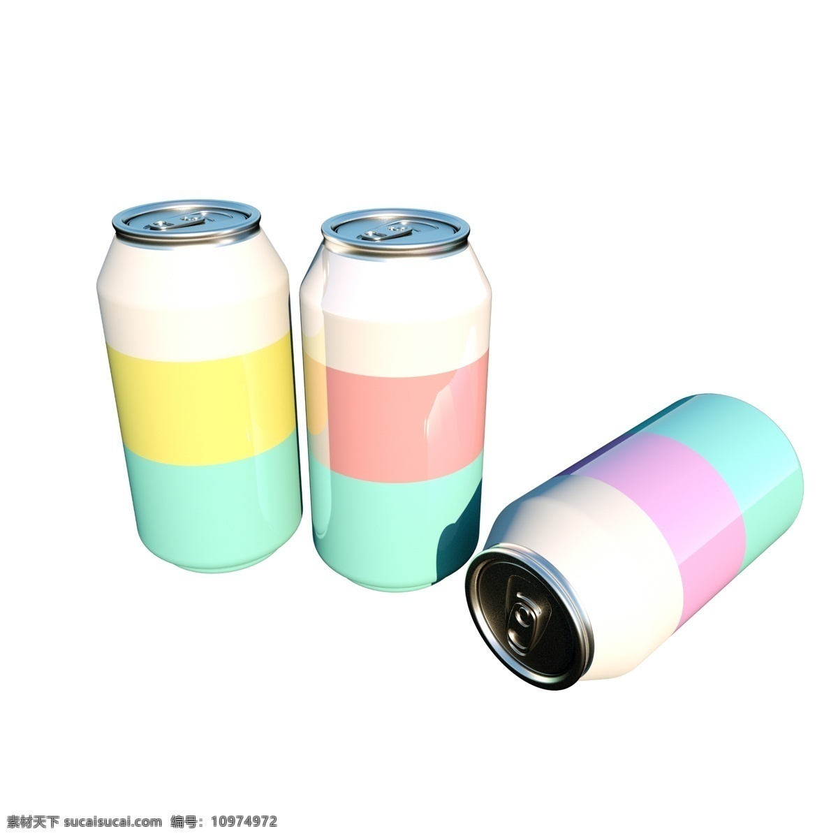 c4d 易拉罐 啤酒 饮料瓶 罐装 夏日 冰爽 解渴 金属