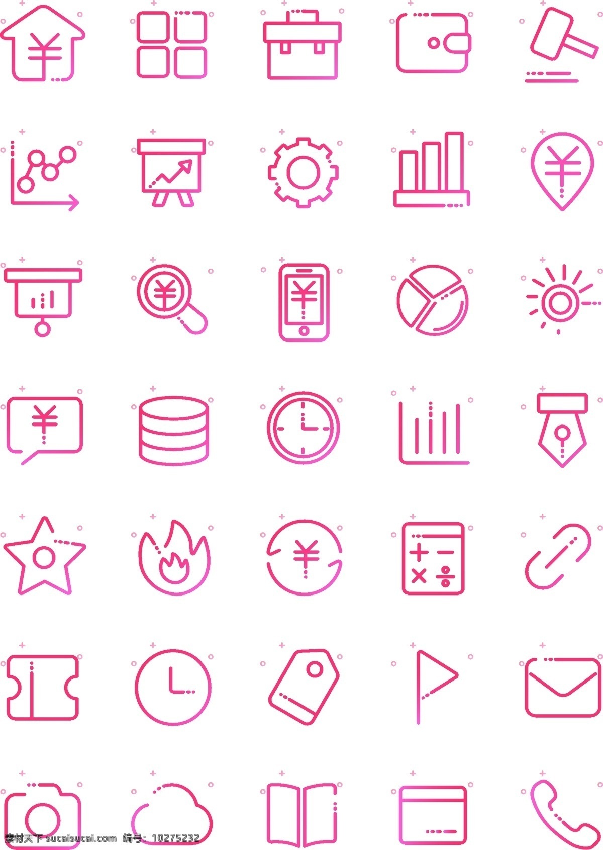 金融 图标 app 线性 扁平 红色 渐变 icon