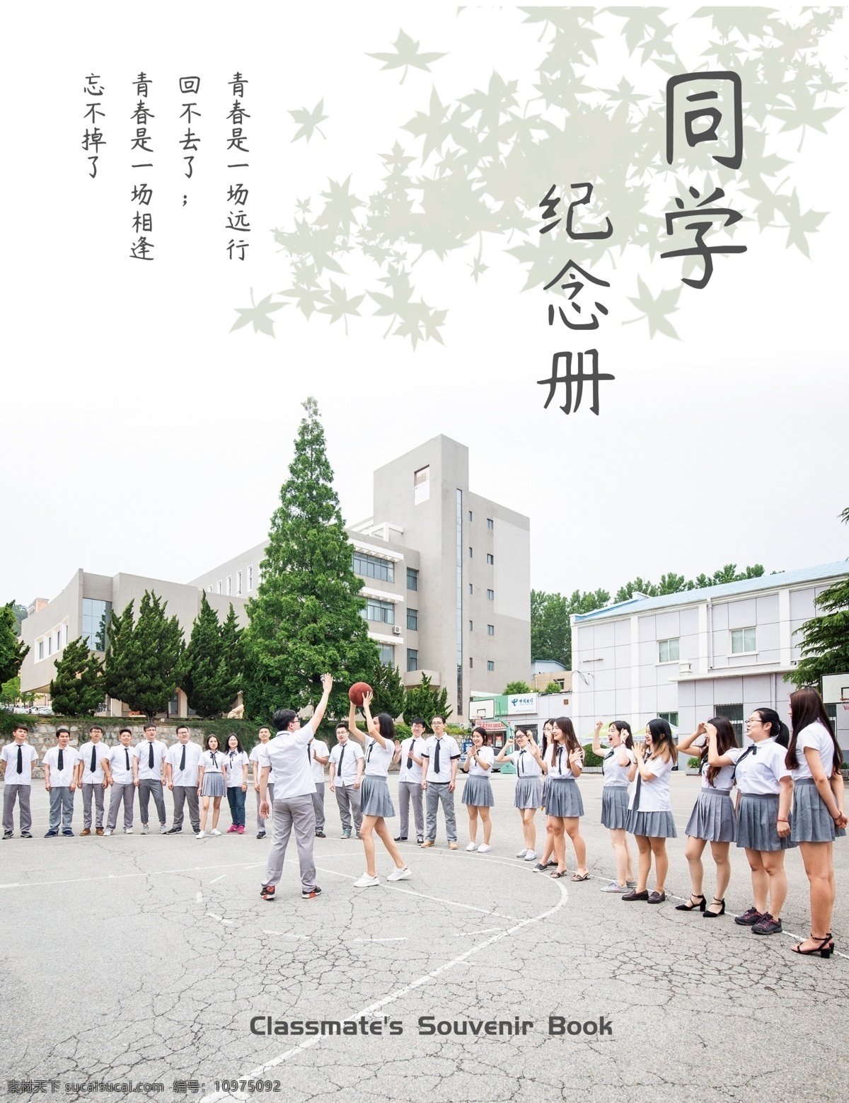 清新 森 系 毕业 同学录 纪念册 画册 同学 森系 树叶 回忆录