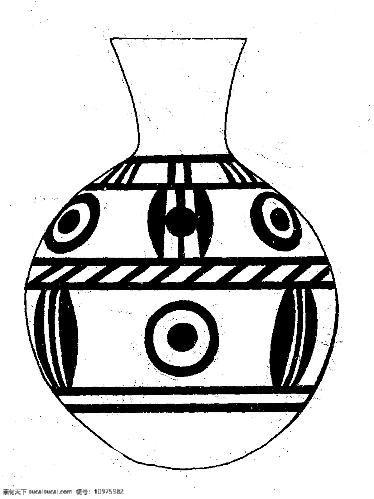 原始社会 器物 图案 中国传统图案 图案091 设计素材 器物图案 装饰图案 书画美术 白色