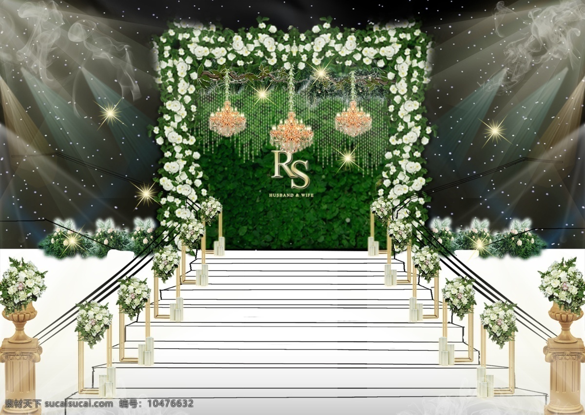 森 系 婚礼 楼梯 展示区 效果图 森系婚礼 楼梯展示区 婚礼设计 主题婚礼 婚礼效果图