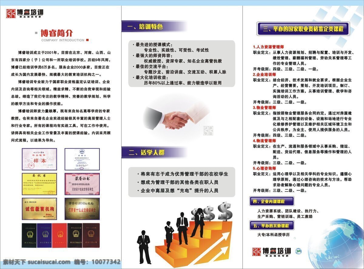 博 睿 ceo 培训 三 折页 折页模板 折页设计 海报 促销海报