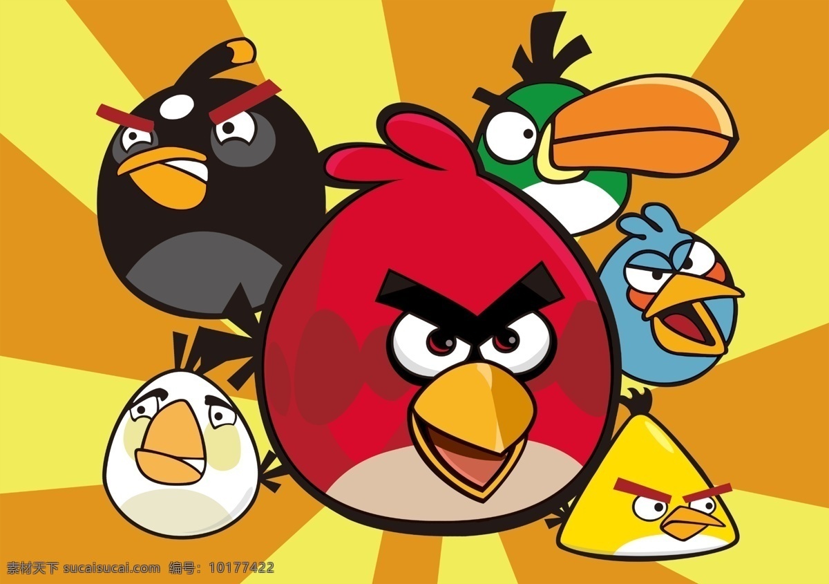 卡通 愤怒的小鸟 游戏背景 游戏题材 卡通人物 包装设计