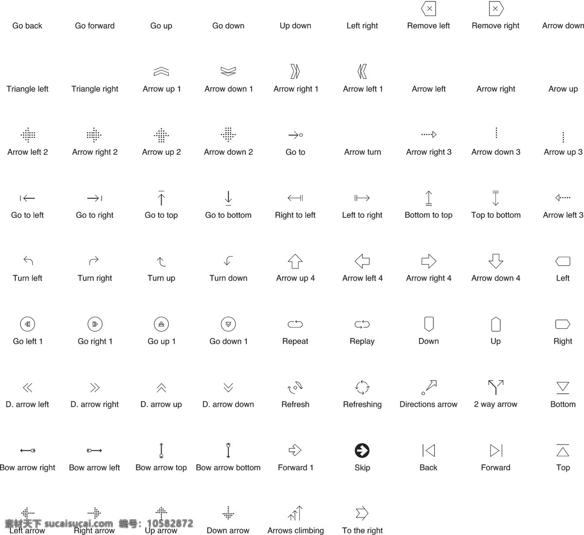 箭头 指向 线型 矢量 图标 icon 矢量图标