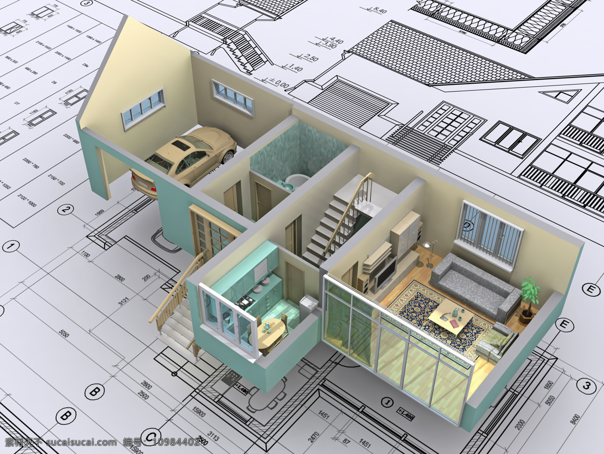 建筑 图纸 3d 房屋 模型 建筑图纸 建筑模型 3d房屋模型 房屋建筑 建筑设计 环境家居 白色