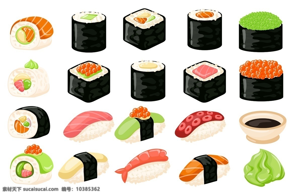 日式 寿司 分层 日式寿司 寿司美食 日式料理 三文鱼 寿司psd