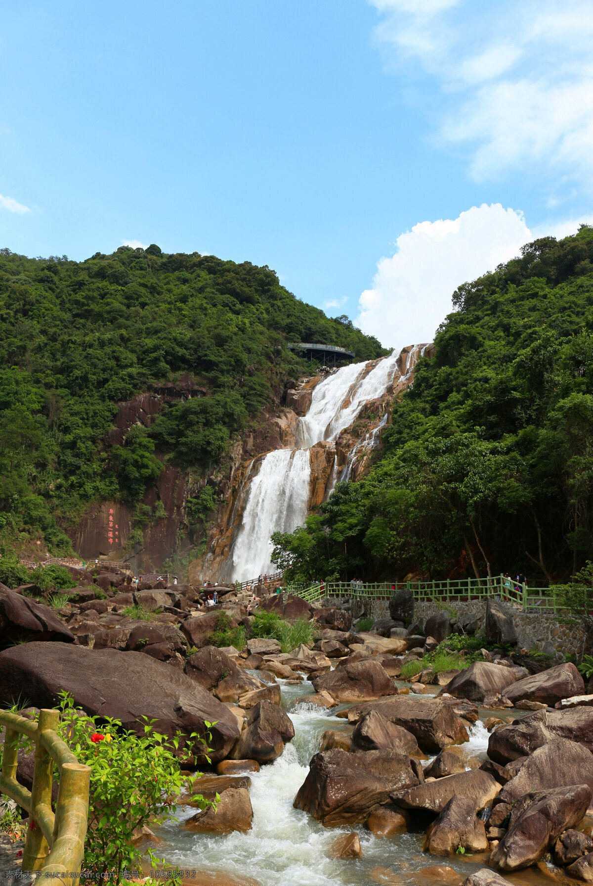 粤东 瀑 龙归 寨 瀑布 粤东第一瀑 龙归寨瀑布 龙归寨 丰顺 自然景观 山水风景