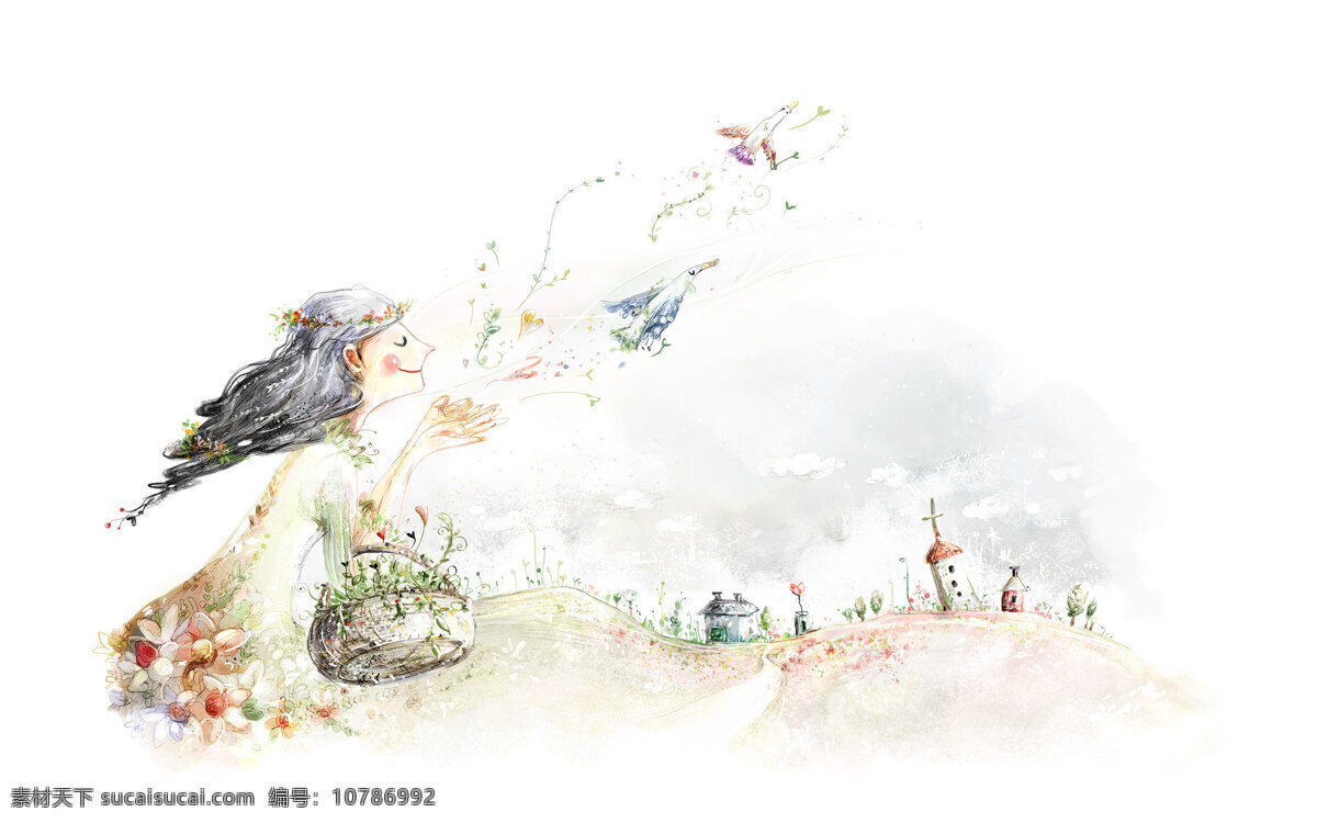 梦幻 风景图片 插画 动漫动画 风景 风景插画 风景漫画 漫画 梦幻风景 设计图库 公主不许哭 插画集