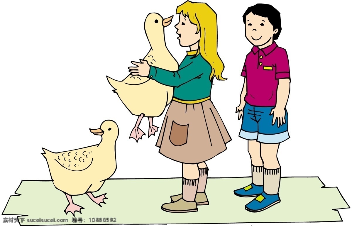 生活写真 卡通漫画 矢量 格式 eps格式 设计素材 卡通人物 矢量图库 白色
