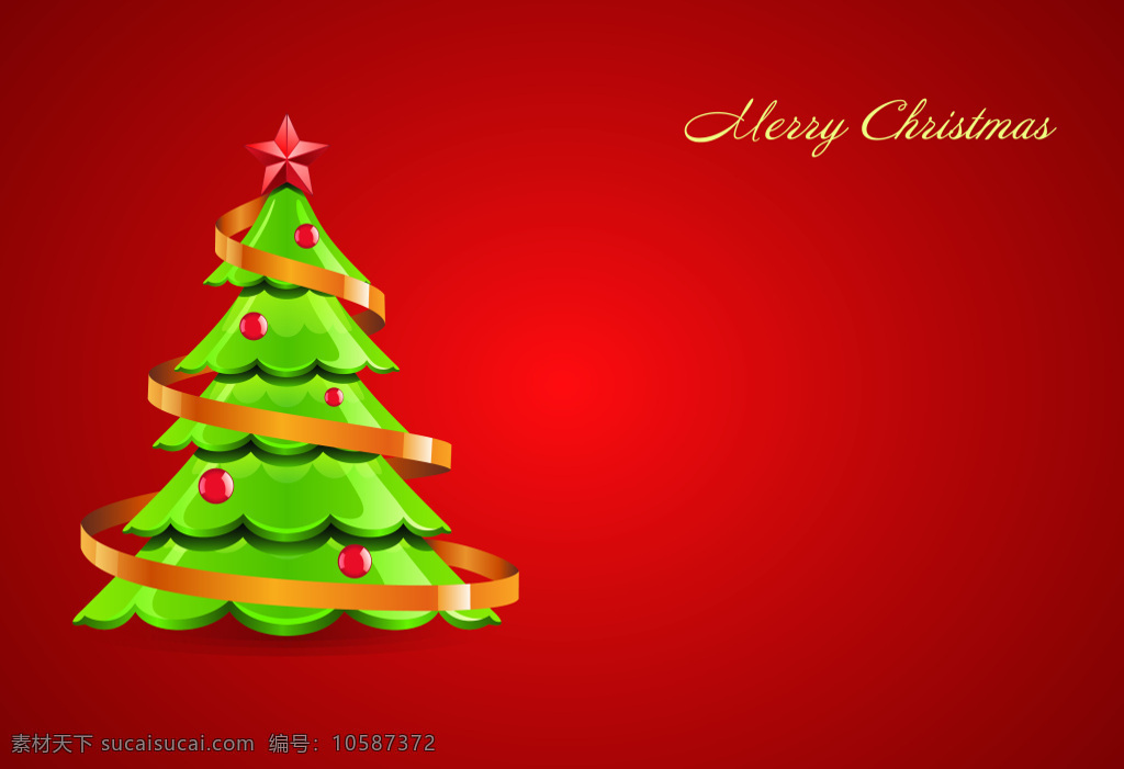 立体 圣诞树 红色 海报 背景 节日 圣诞色 矢量 温暖 扁平 渐变 几何