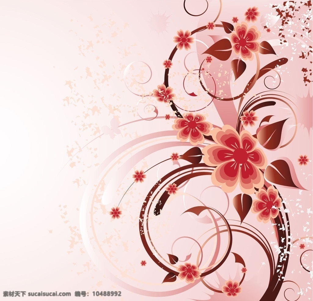 时尚 手绘 花纹 背景 卡片 名片 鲜花 布纹 欧式花纹 时尚底纹 花纹背景 线条 树叶 流行 潮流 花朵 花卉 花边 花纹花边 底纹边框 矢量 矢量底纹背景 底纹背景