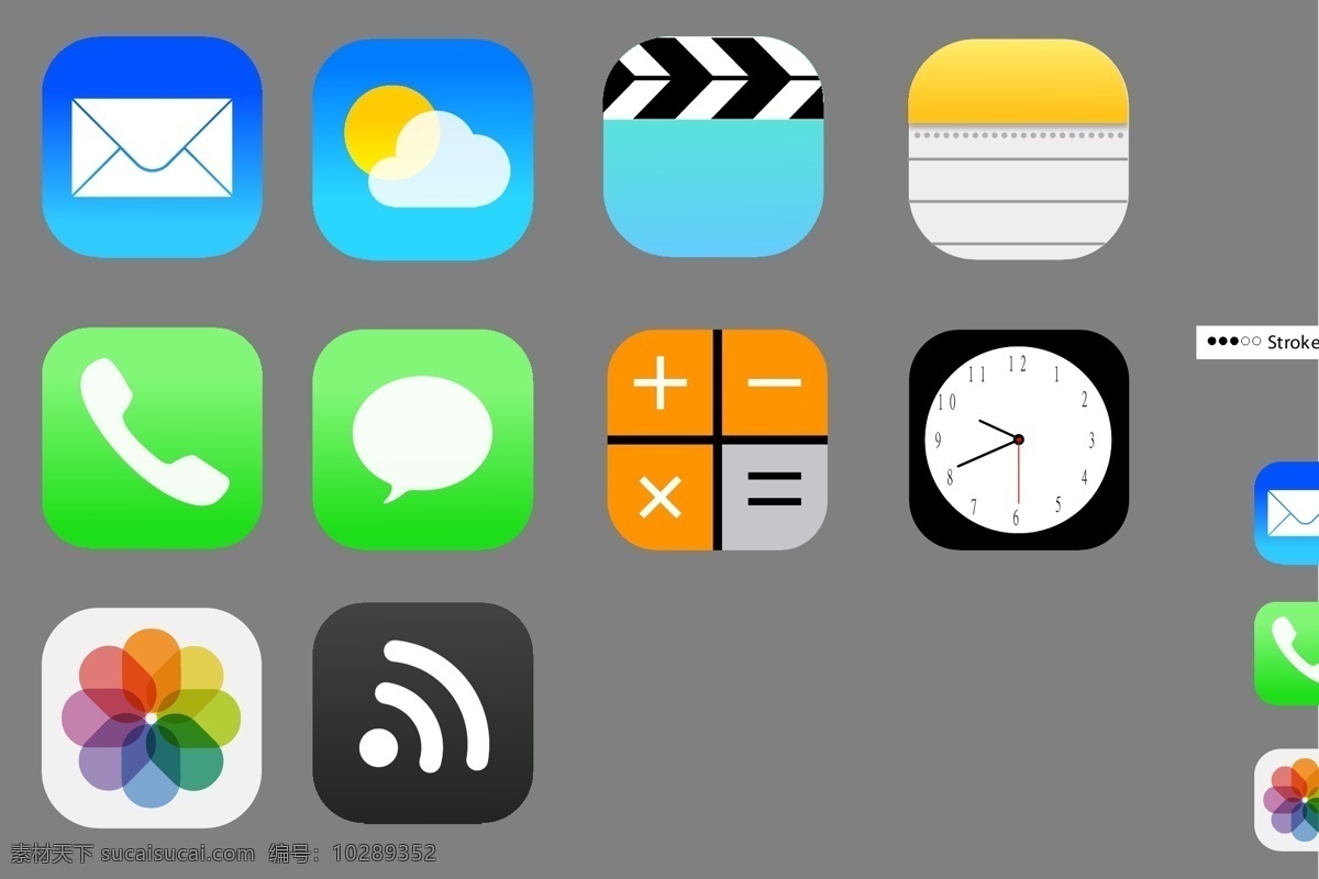 ios 图标 元素 ios图标 10个 手机图标 苹果手机 苹果手机面板