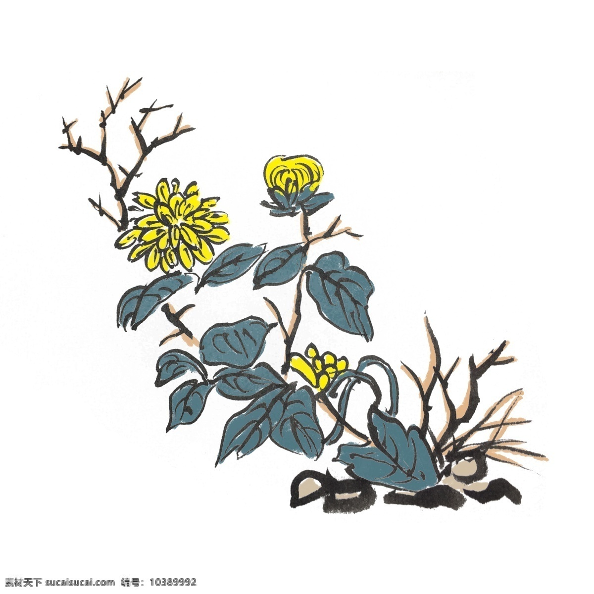 水墨 花草 小景 手绘 插画 中国风 动物 古风 水墨风 墨迹 夏季 彩色 昆虫 春天 生动 国风 国画 花鸟
