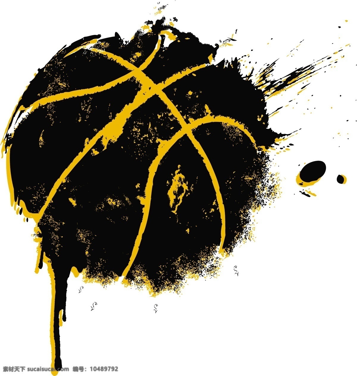 篮球 手绘篮球 cba 墨迹 篮球运动 nba basketball 体育运动 矢量 生活百科 体育用品