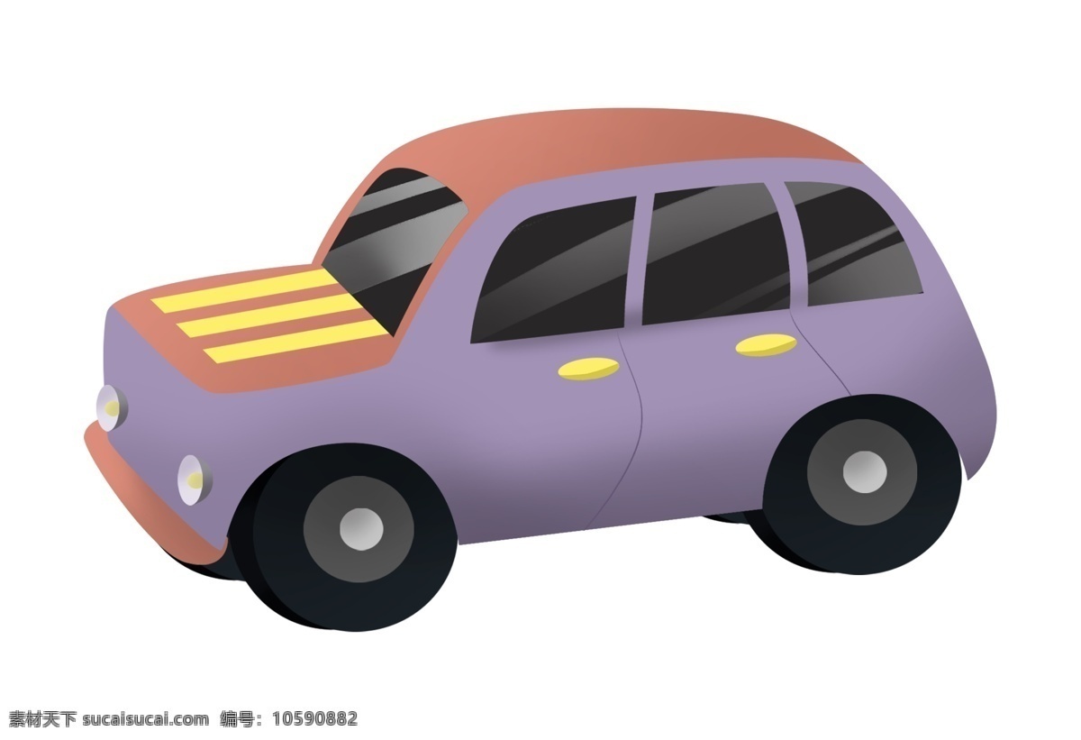 彩色 小汽车 插画 彩色的汽车 卡通插画 汽车插画 进口汽车 国产汽车 合资汽车 黑色的轮胎