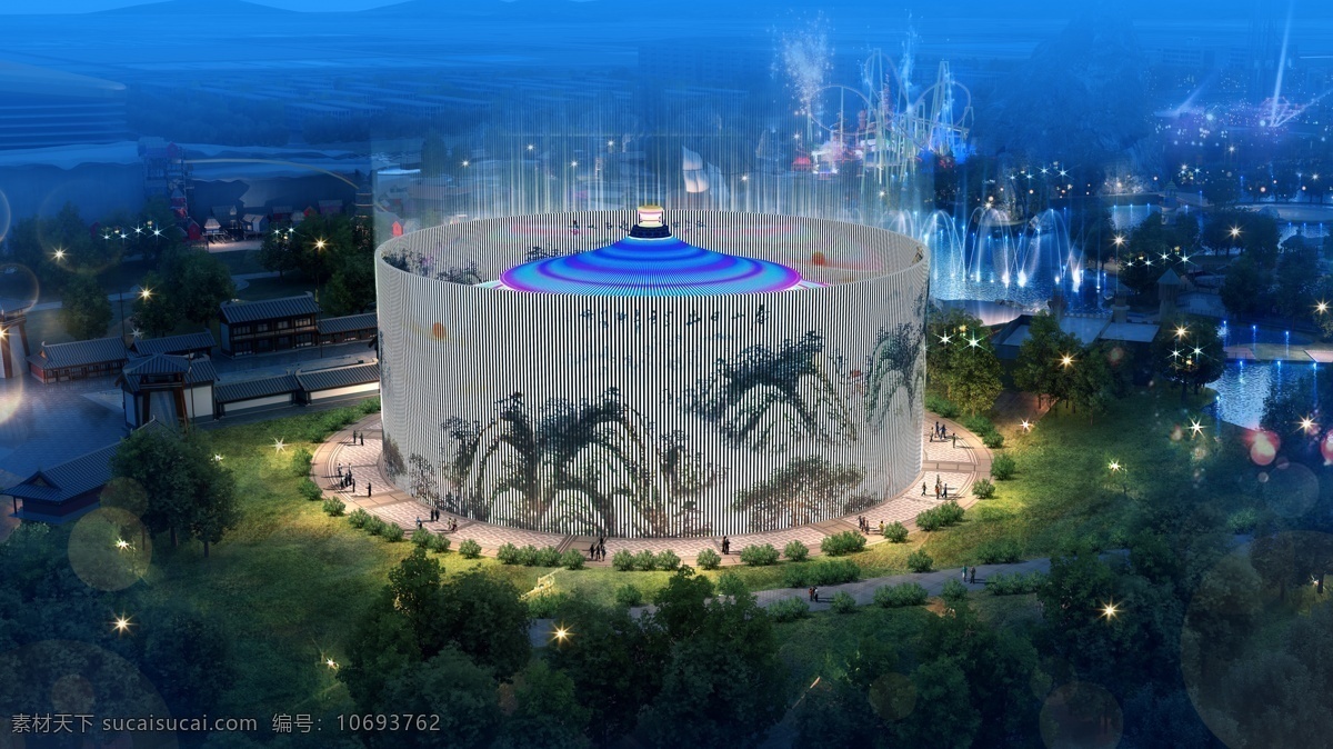 鲁秀鸟瞰 鸟瞰 剧院 建筑物 商业广场 鸟瞰夜景 图书馆 鸟瞰图 个性建筑物 建筑园林 建筑摄影