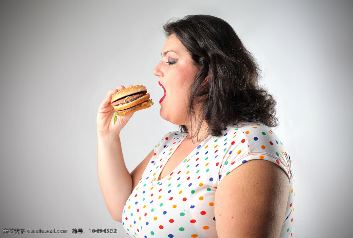 吃 汉堡 肥胖 女人 暴食 女性 高清 女性主题 女性女人 人物图库