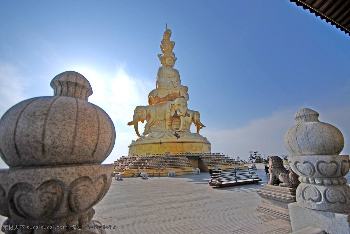 銅制 仏像 峨眉山金頂十方普賢菩薩像 工芸品 置物 S115420533 - 工芸品