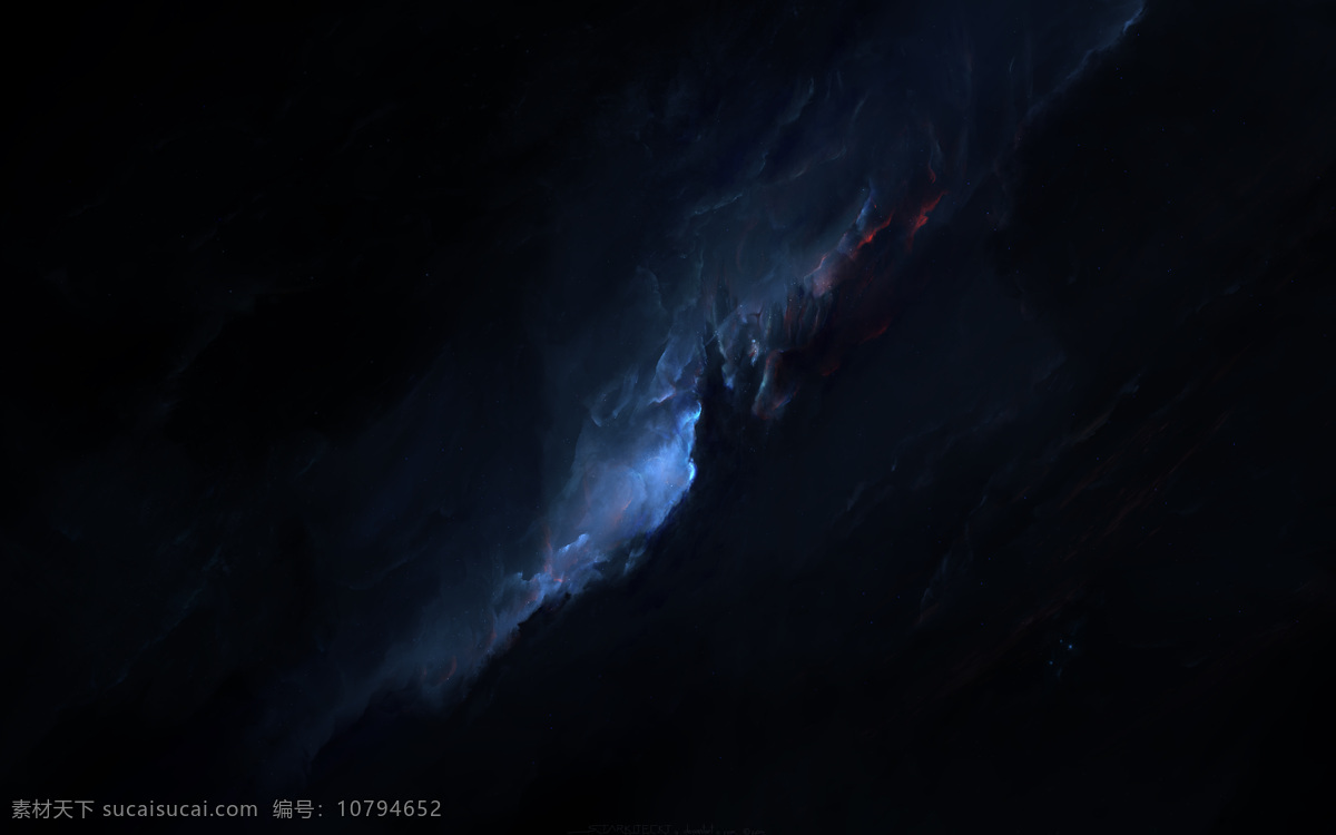 蓝色 星空 宇宙 裂痕 背景 图 科幻 黑色