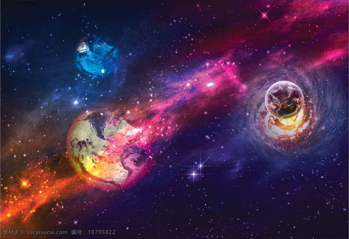 震撼 宇宙 星空 水彩 背景 星海 星球 水彩夜空 星空背景 梦幻 烂漫 水彩背景
