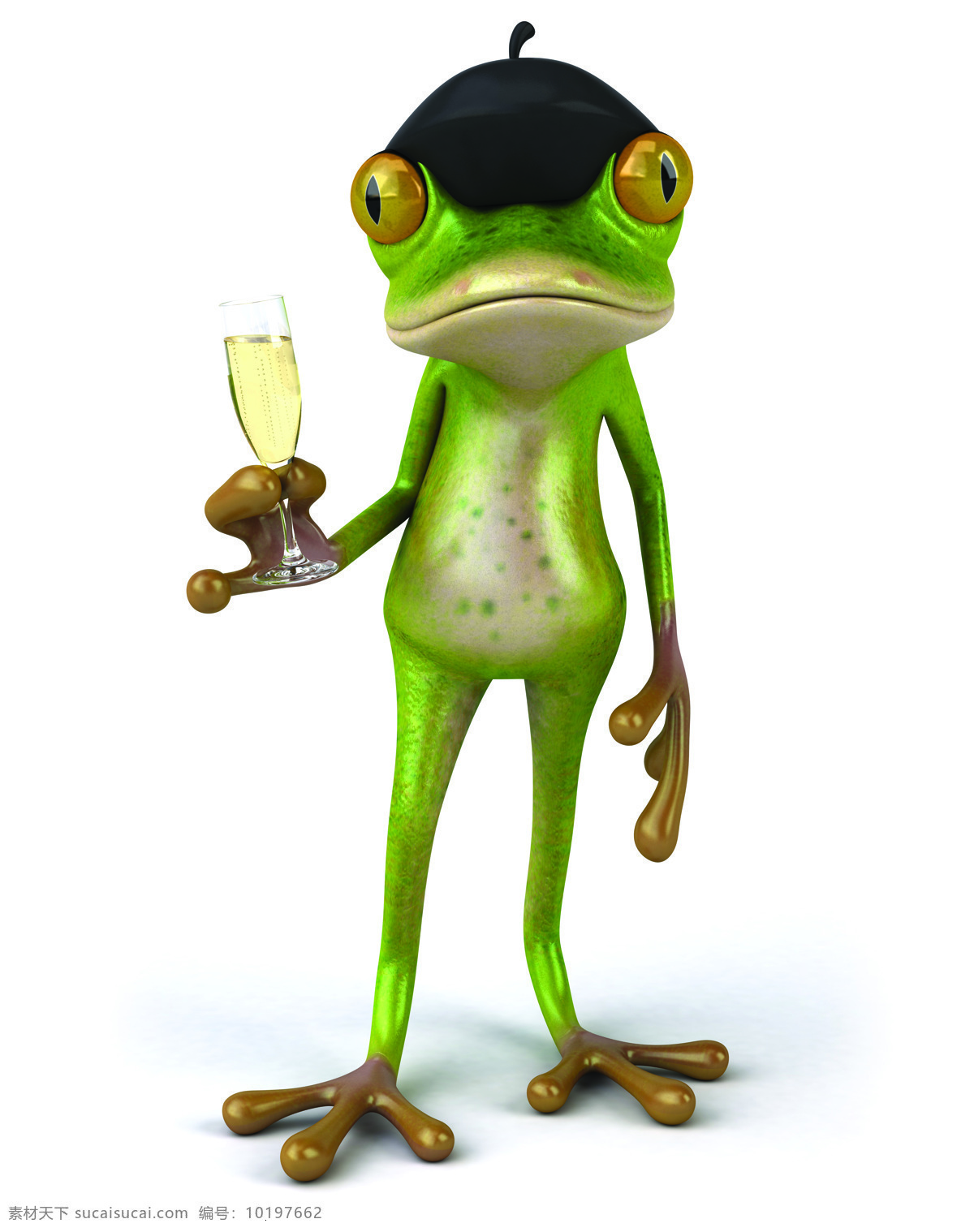 喝酒 青蛙 卡通青蛙 3d青蛙 3d卡通 卡通动物 陆地动物 生物世界