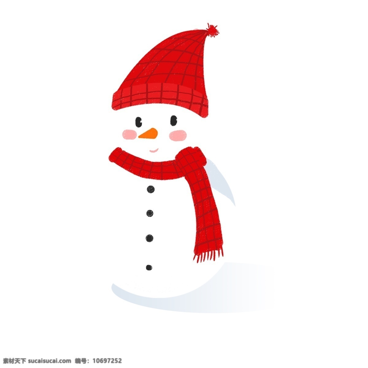 喜庆 雪人 元素 商用 帽子 红色 围巾 创意元素 手绘雪人 卡通雪人 手绘图案 元素装饰 元素设计 手绘元素 psd元素