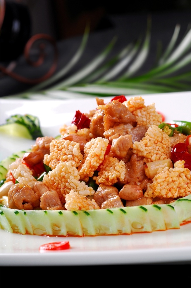 黔菜锅巴肉丁 美食 传统美食 餐饮美食 高清菜谱用图